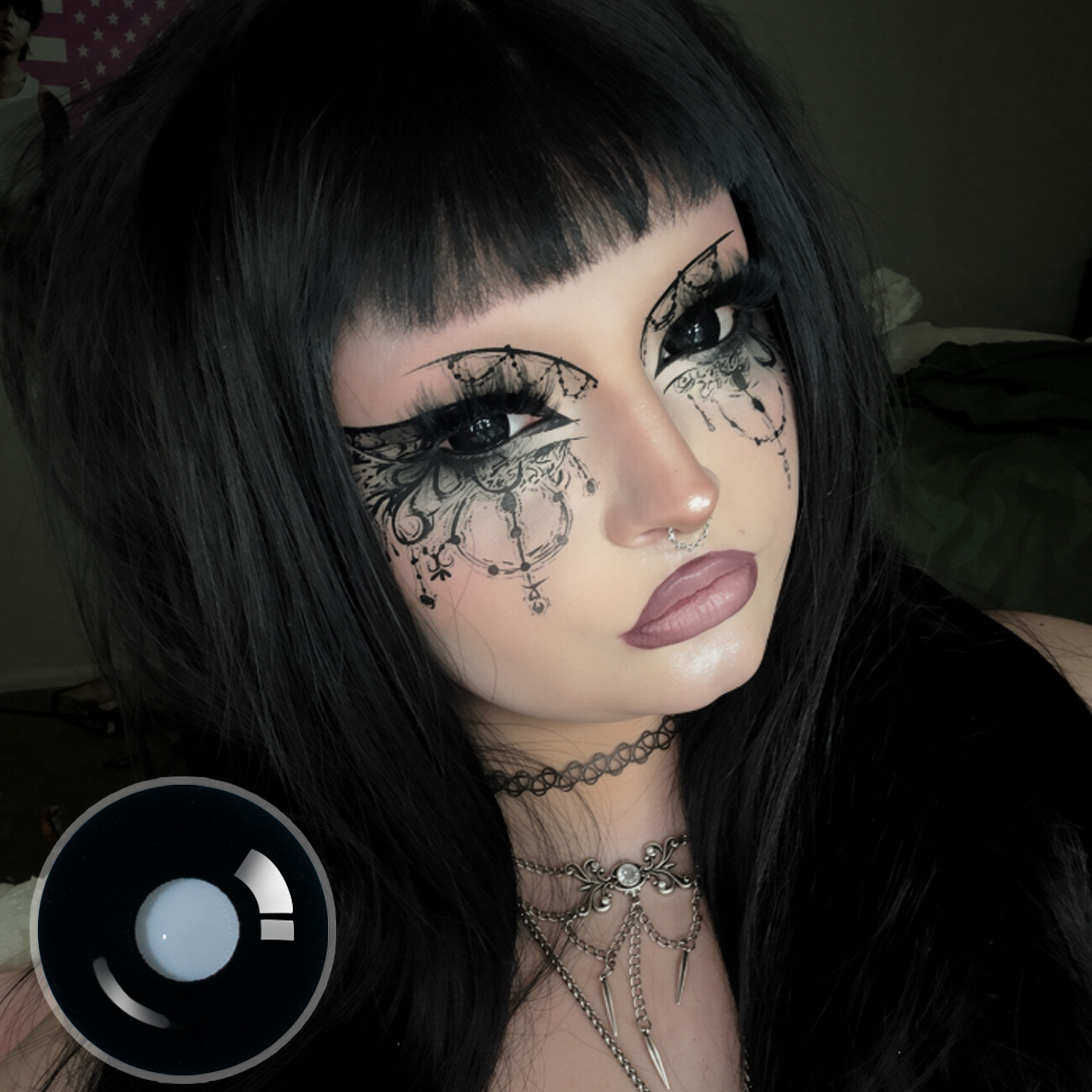 muaxcoggin X Sullen Doll Eye 17mm Mini Sclera (Halloween) Contact Lenses