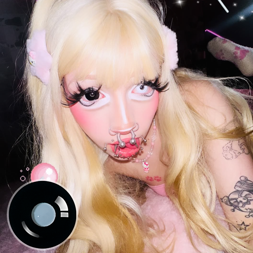 kittystarplanett's Sullen Doll Eye 17mm Mini Sclera Contact Lenses