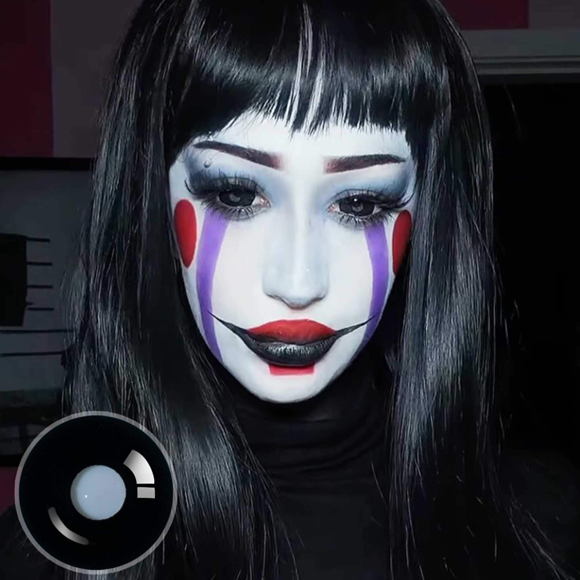 mysteriouslybeka X Sullen Doll Eye (Halloween) | Enlarge | Black | 17mm | 1 Year