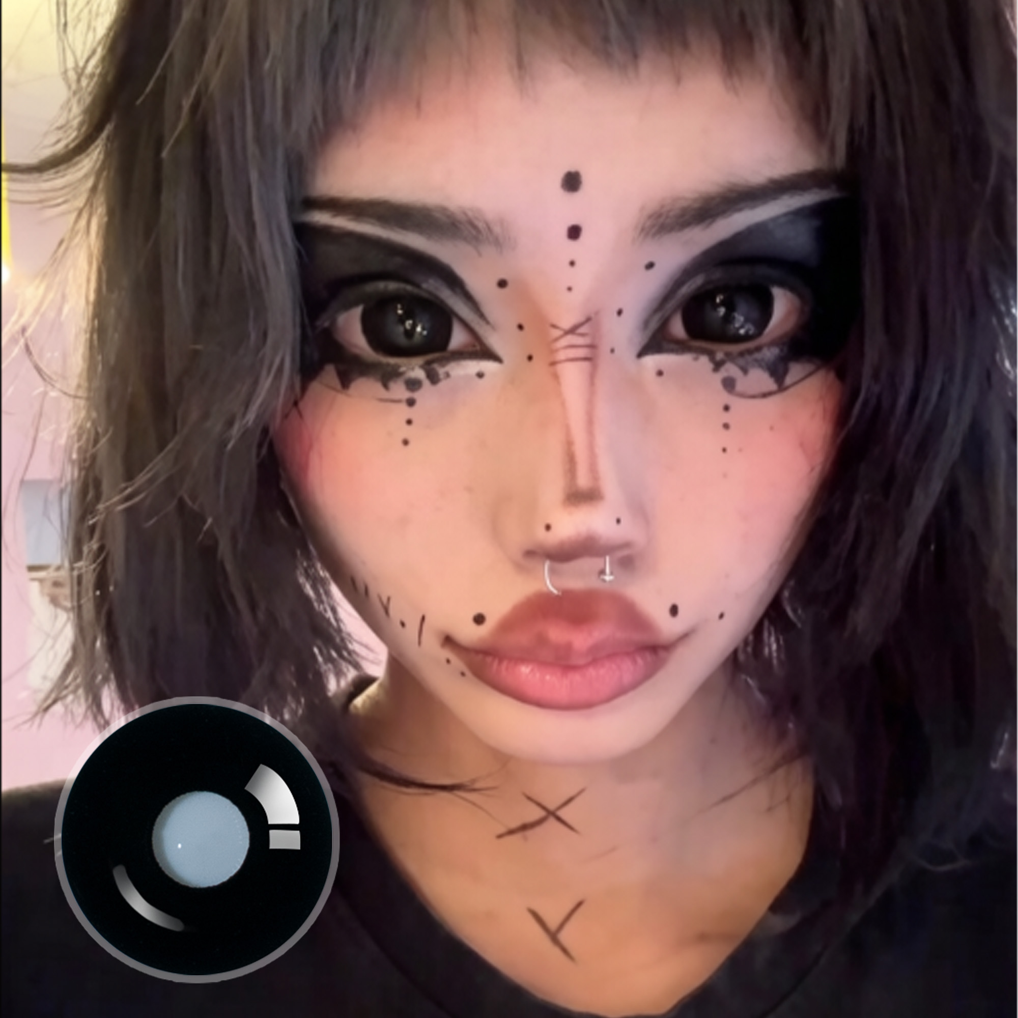 saleena X Sullen Doll Eye | Enlarge | Black | 17mm | Mini Sclera | 1 Year