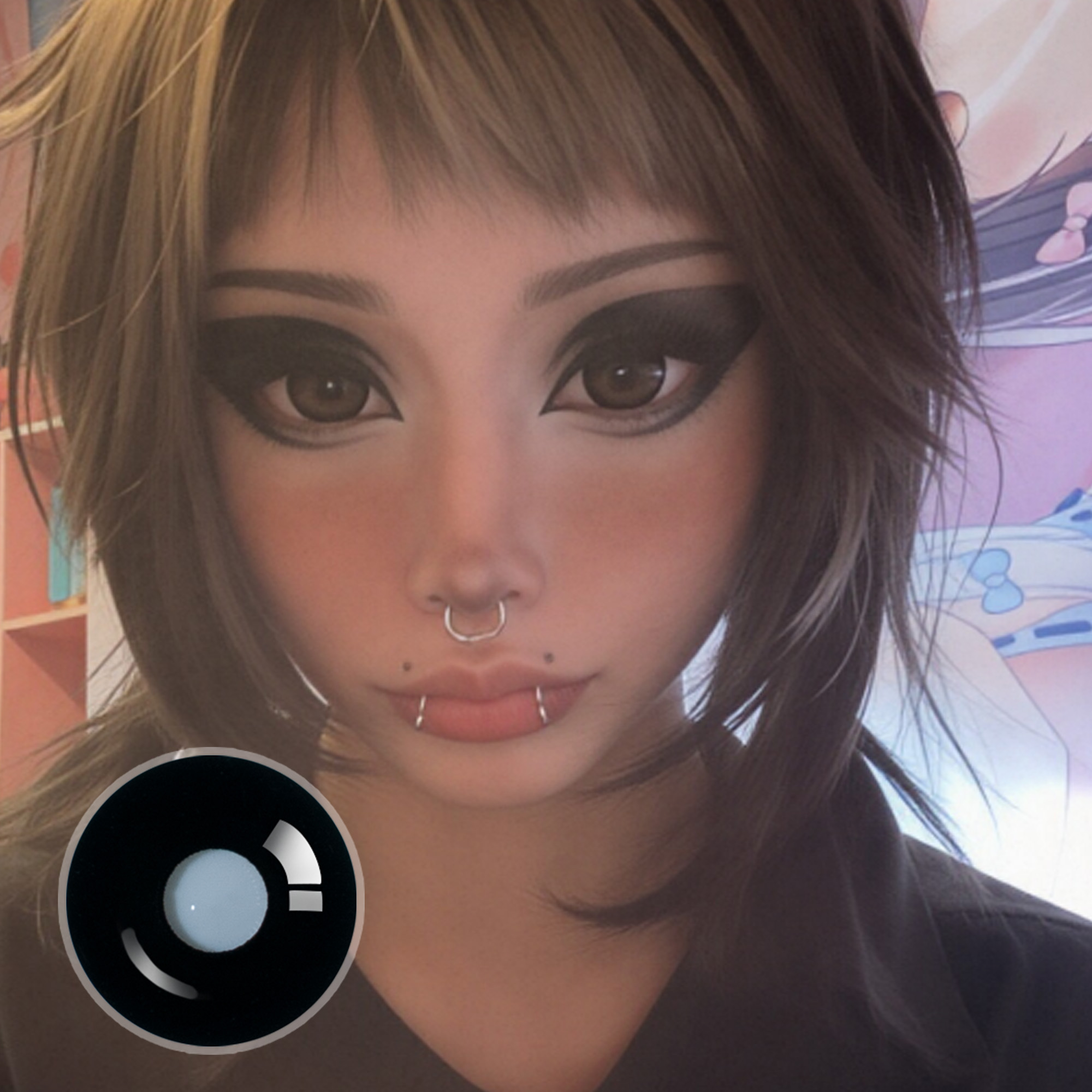 nomkittii X Sullen Doll Eye | Enlarge | Black | 17mm | Mini Sclera | 1 Year