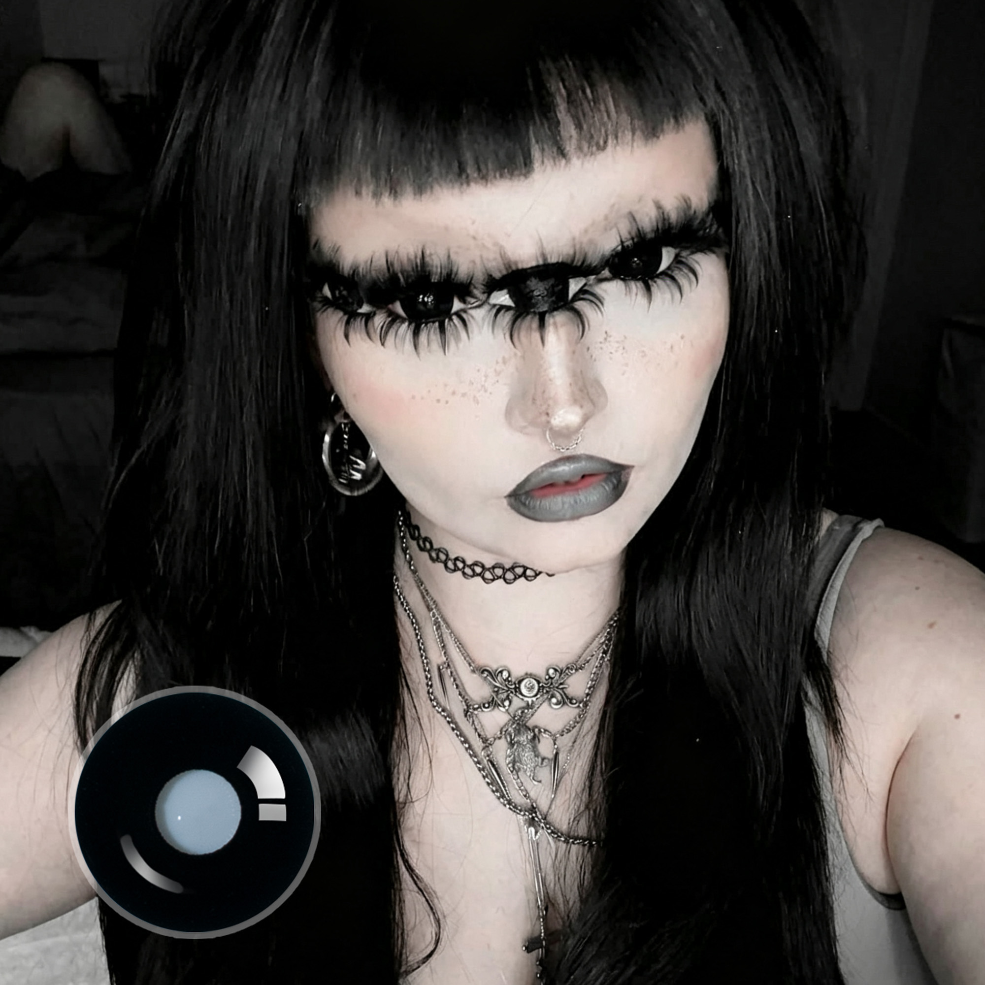 muaxcoggin X Sullen Doll Eye 17mm Mini Sclera (Halloween) Contact Lenses