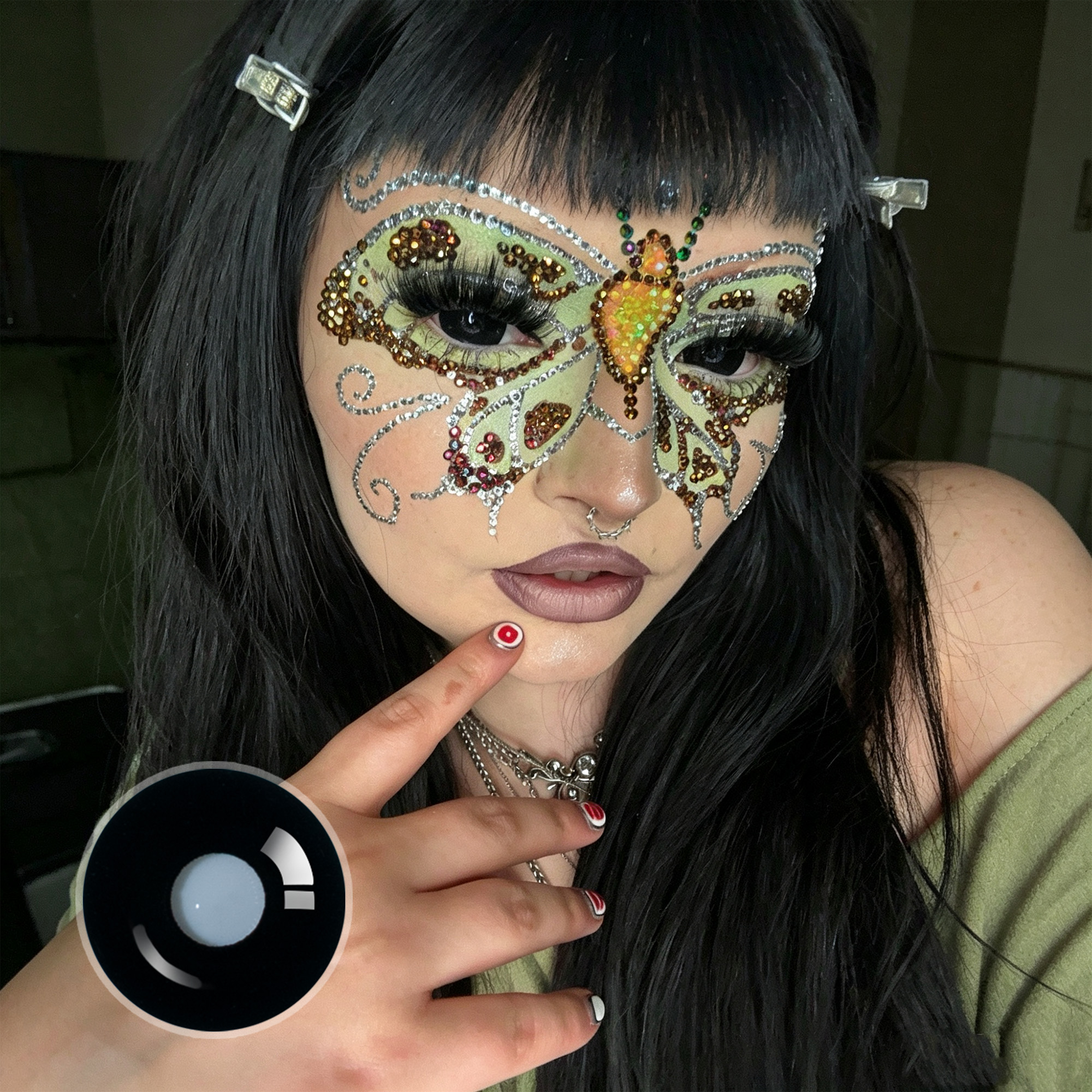 muaxcoggin X Sullen Doll Eye 17mm Mini Sclera (Halloween) Contact Lenses