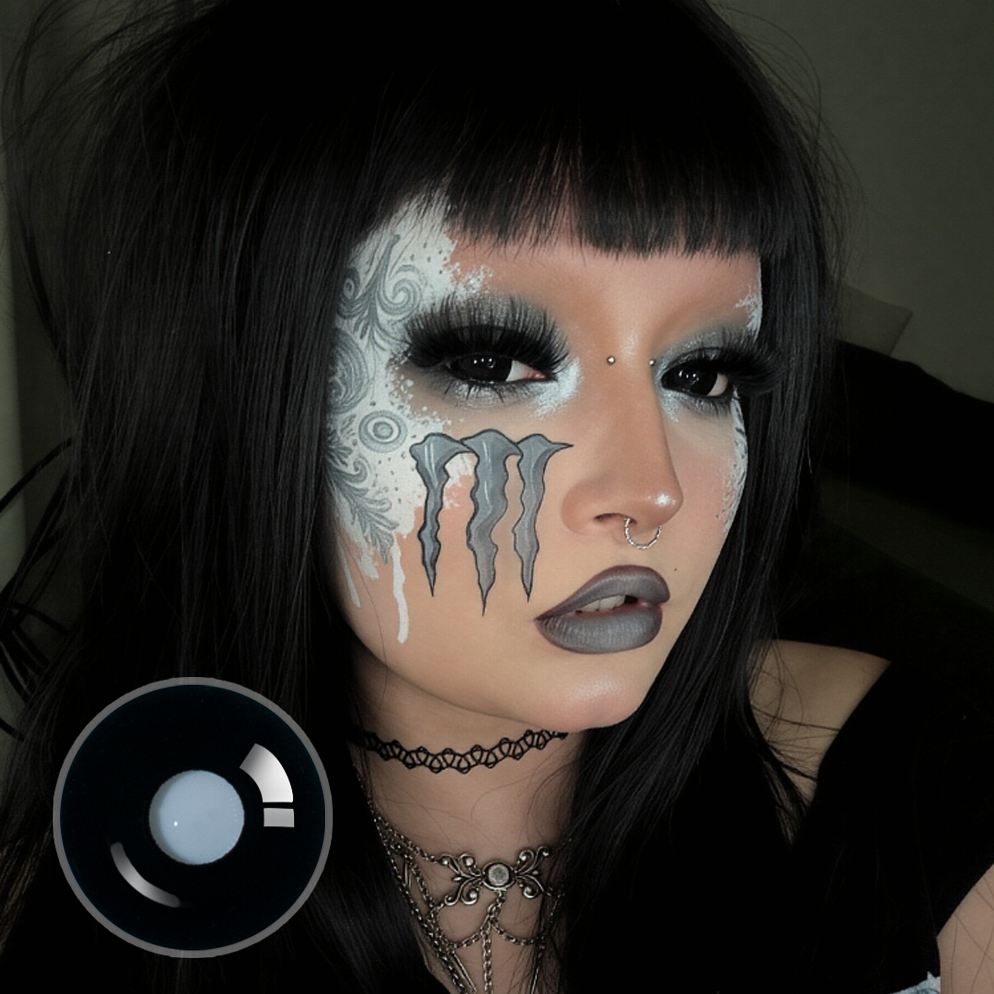 muaxcoggin X Sullen Doll Eye 17mm Mini Sclera (Halloween) Contact Lenses