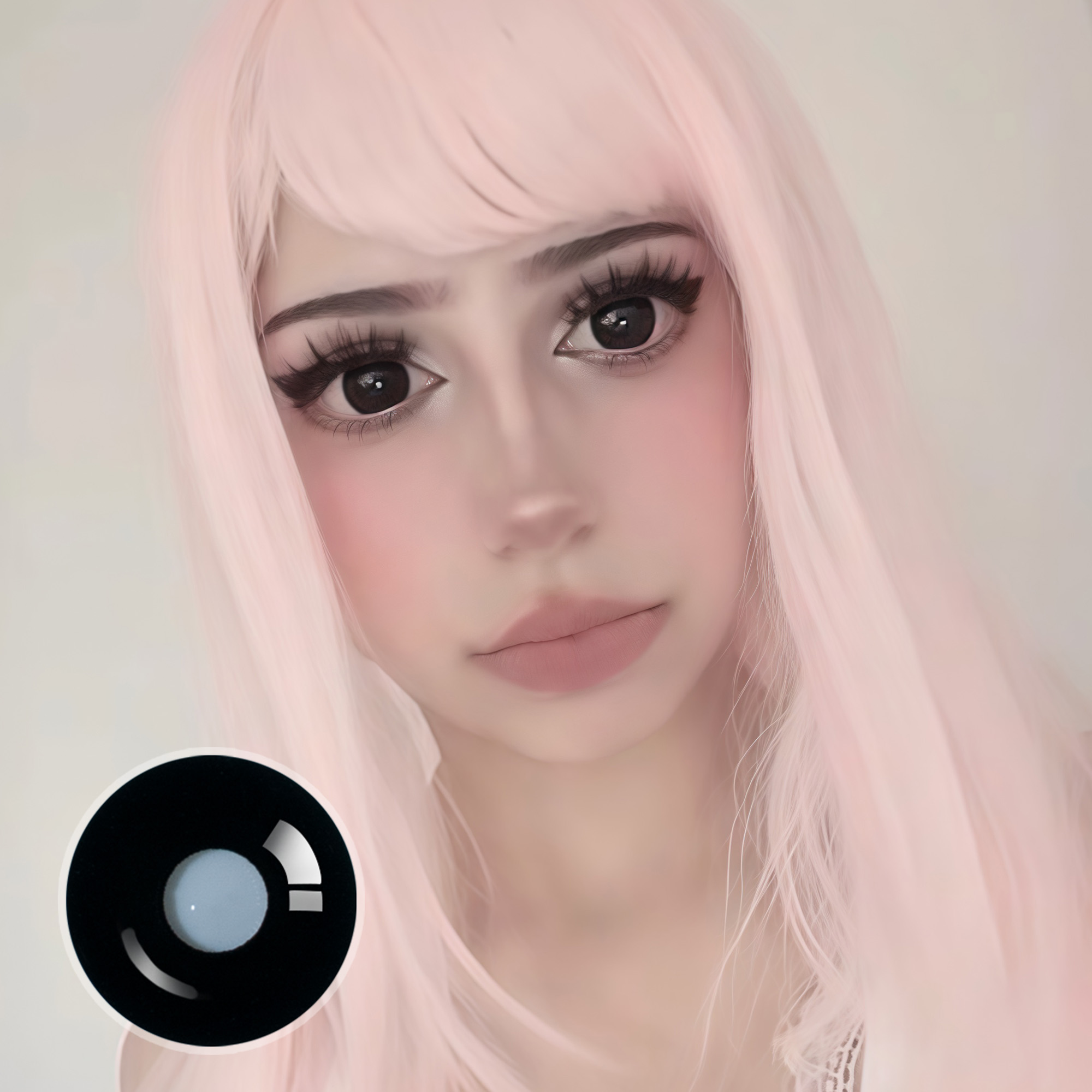 rinae9787 X Sullen Doll Eye | Enlarge | Black | 17mm | Mini Sclera | 1 Year