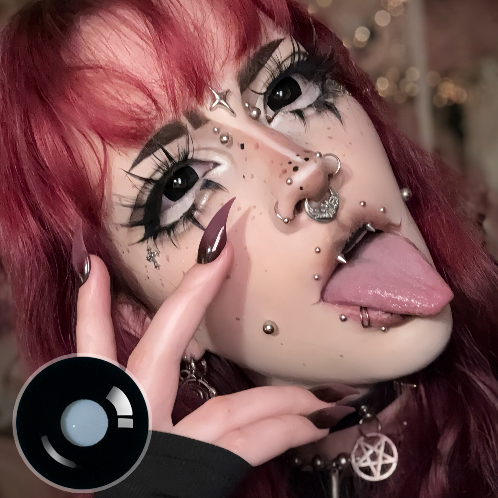 strawbrry.suiside X Sullen Doll Eye | Enlarge | Black | 17mm | 1 Year