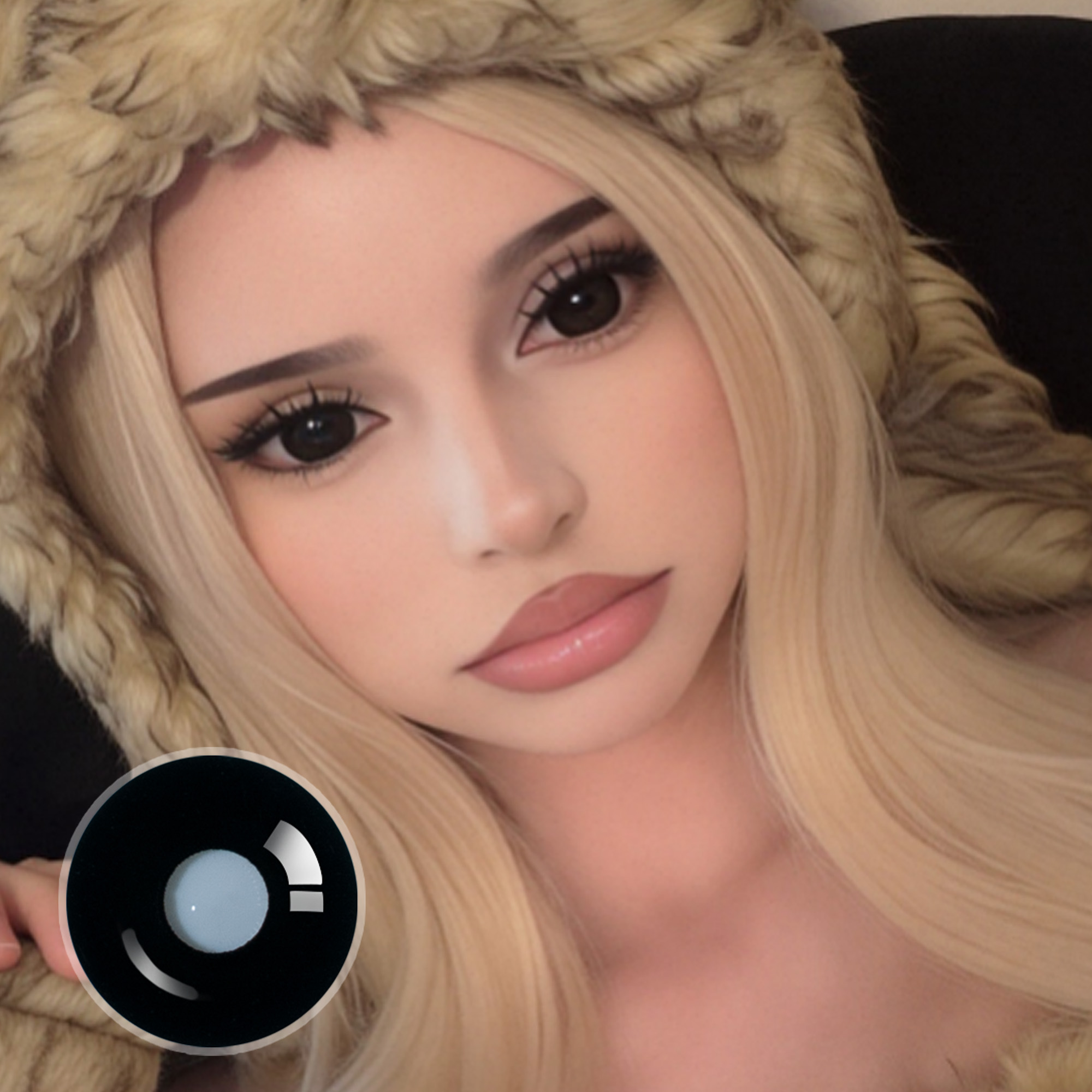 nbacatgirl X Sullen Doll Eye | Enlarge | Black | 17mm | Mini Sclera | 1 Year