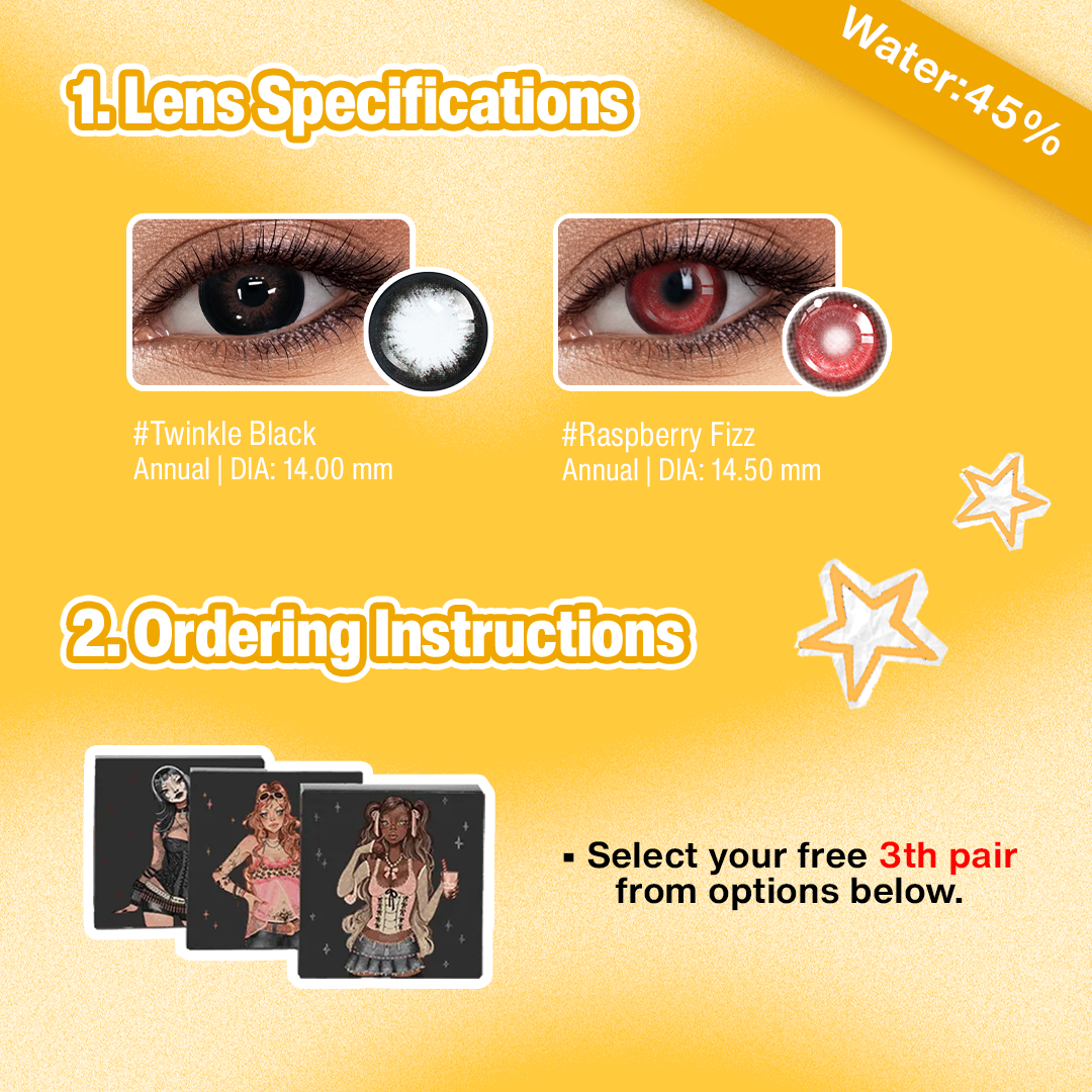 3 pairs X Dolly Eye Set l Enlarge l Doll l 1 Year (Customized✨)