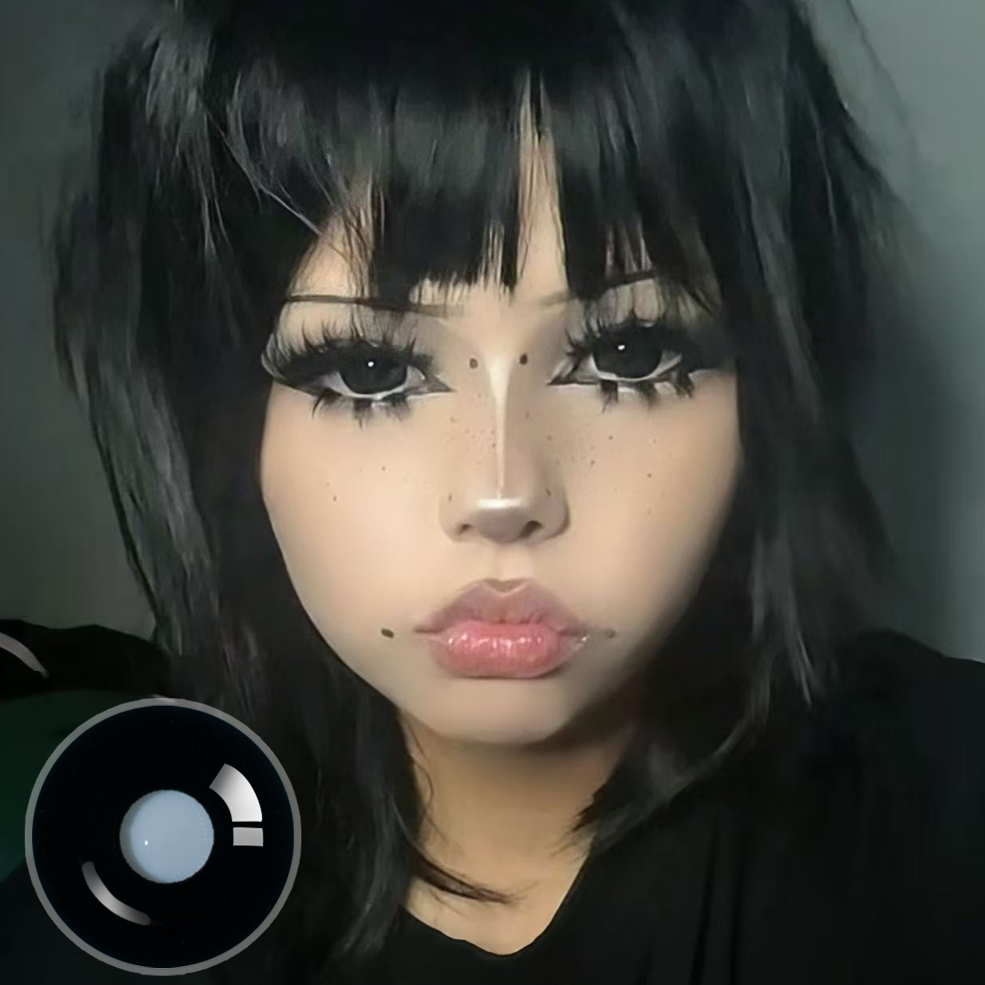 3ae3y X Sullen Doll Eye | Enlarge | Black | 17mm | Mini Sclera | 1 Year