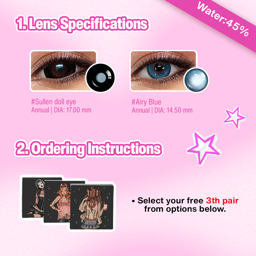 3 Pairs Mini Sclera Set l Enlarge l Doll l 1 Year (Customized✨)