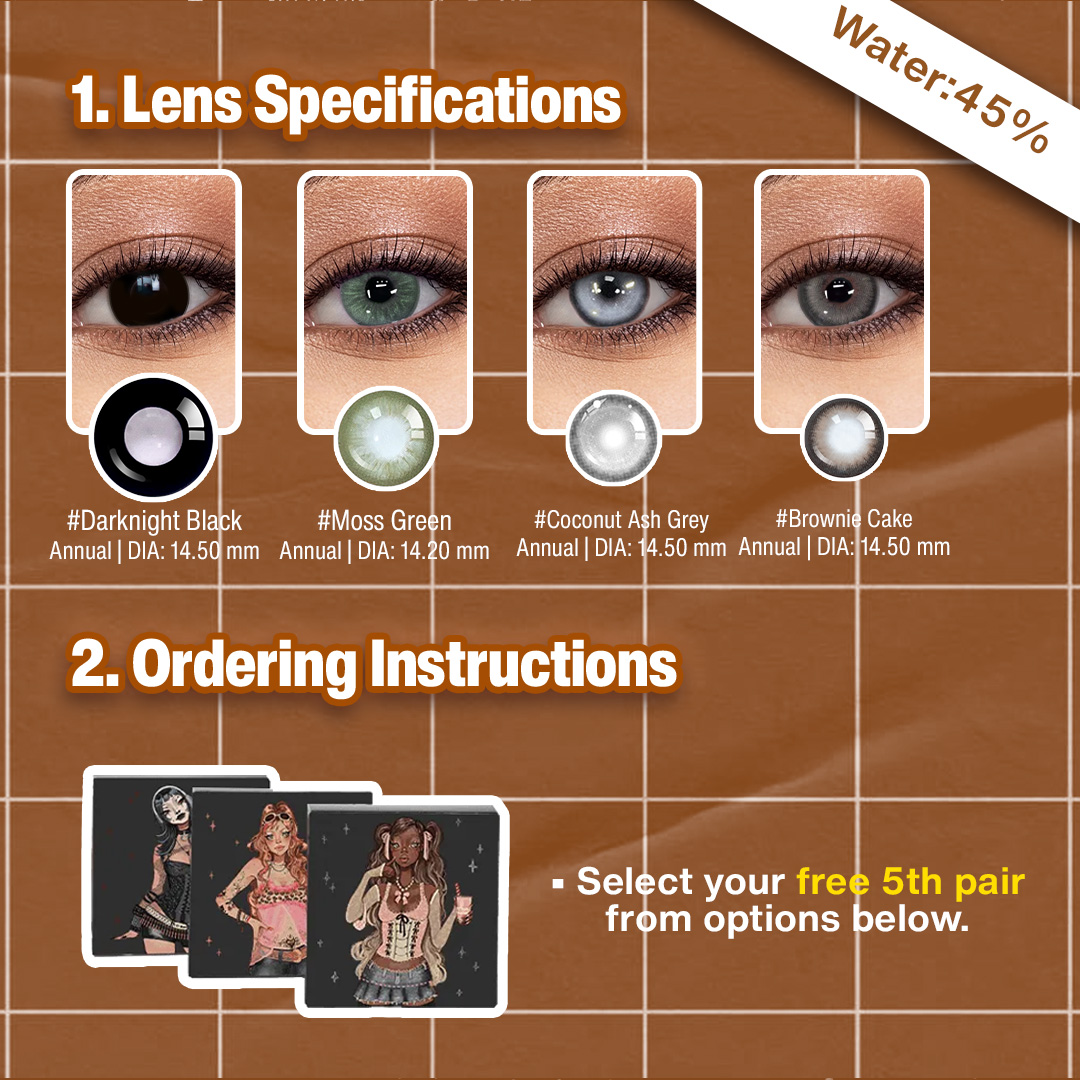 5 Pairs x Black Festival Set l Black l 1 Year (Customized✨)