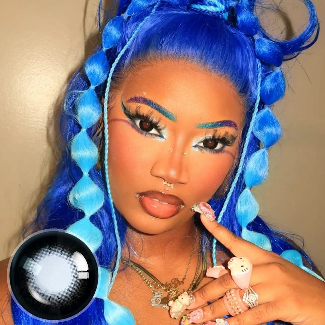 Black Doll Eye Mini Sclera Contact Lenses (16MM)