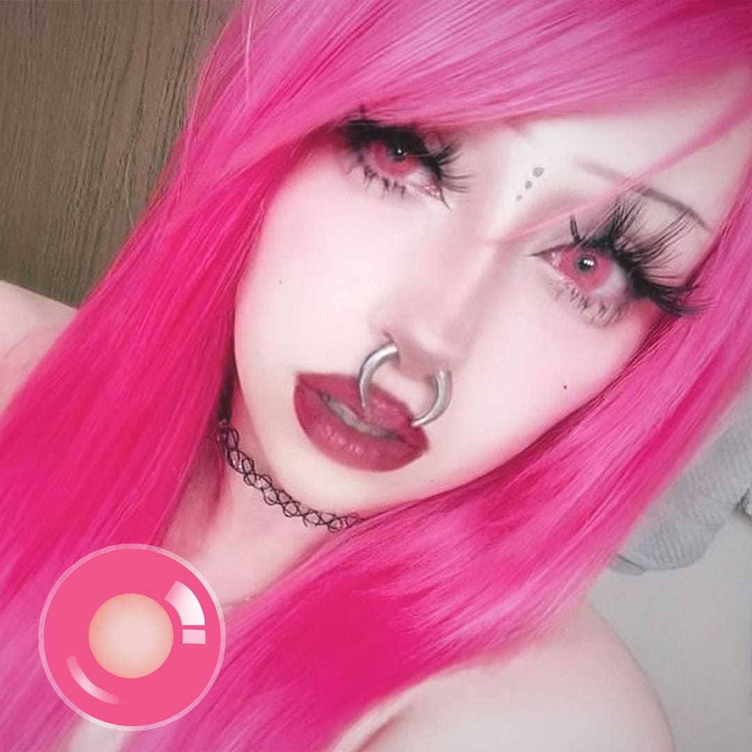Unikittie's Pure Pink Colored Contact Lenses