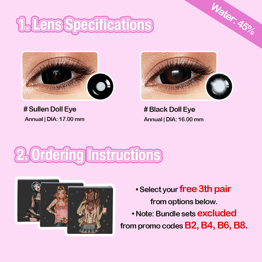 Bigger Black Doll Eye Set (Customized✨)
