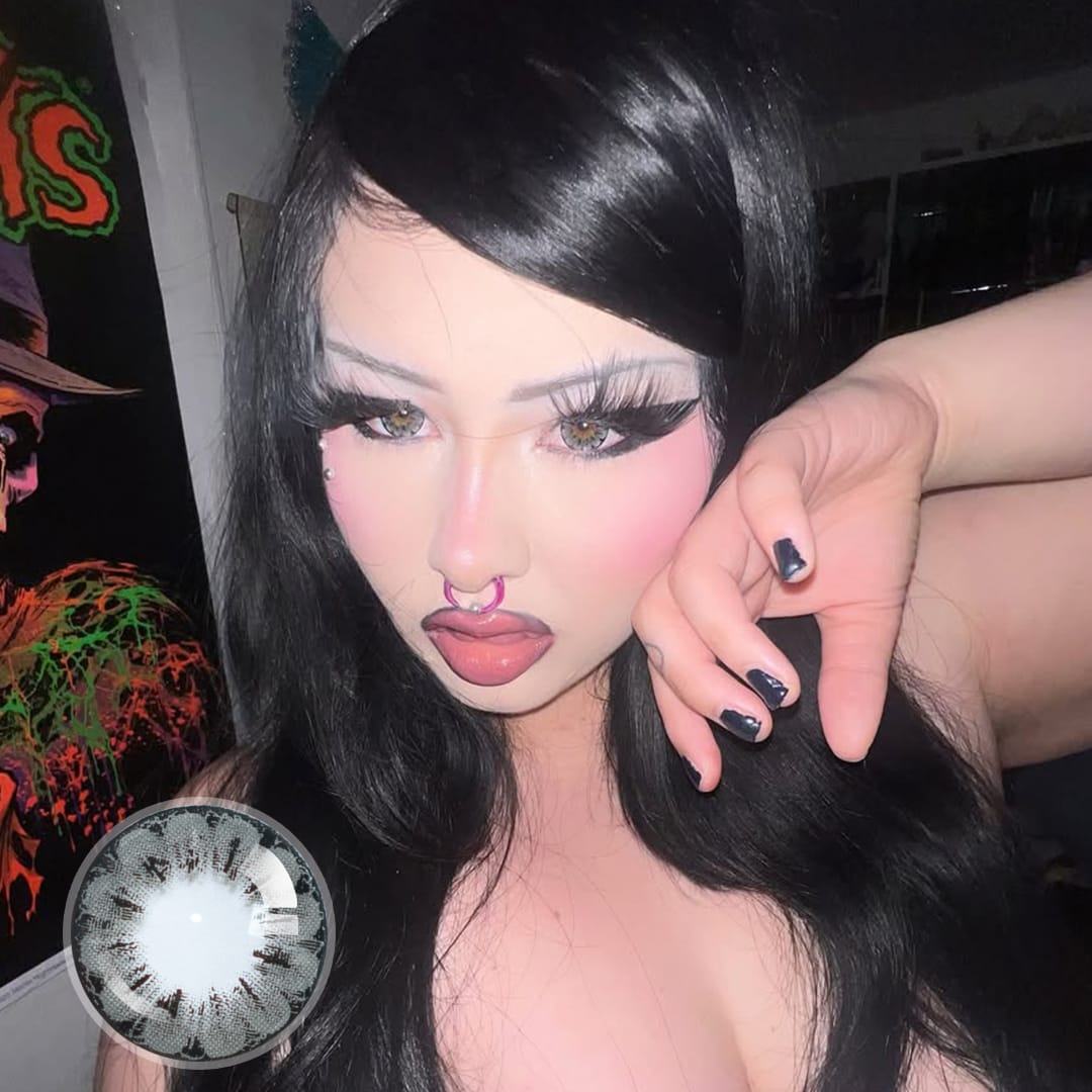 Emmy's Grey Dahlia Contact Lenses