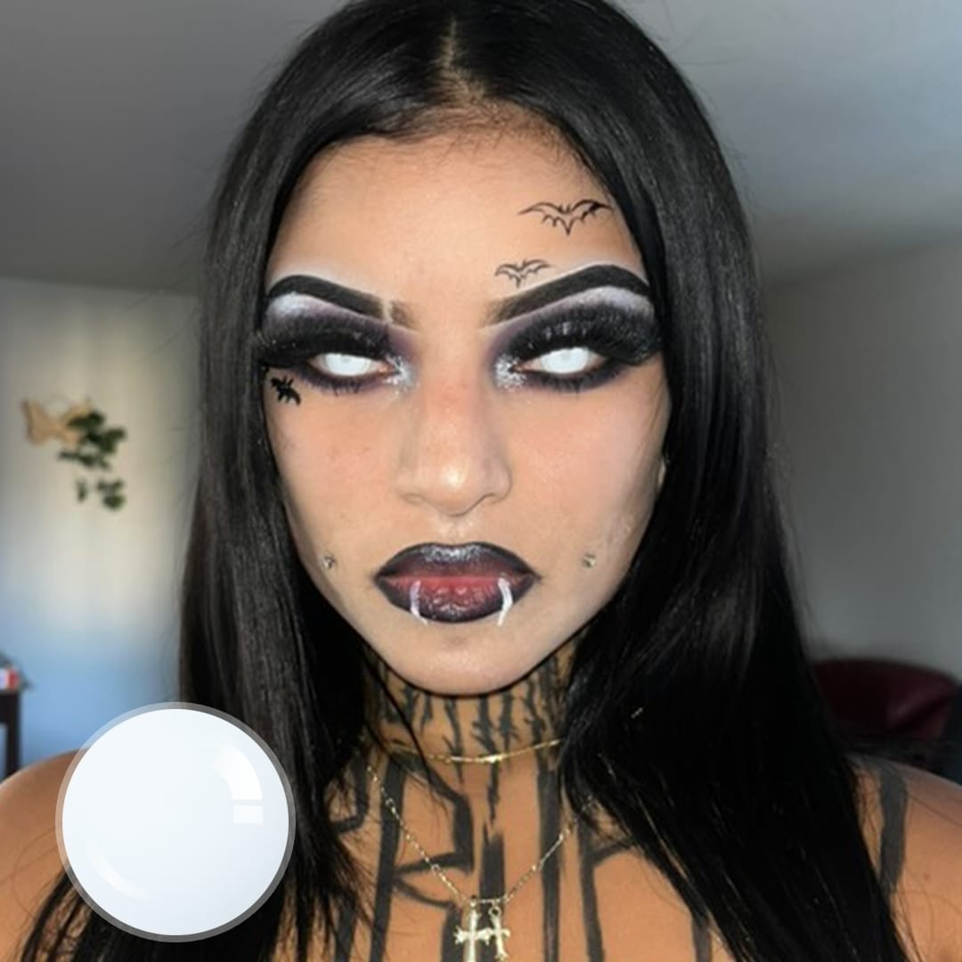 Keezh's Blind Moody White Contact Lenses