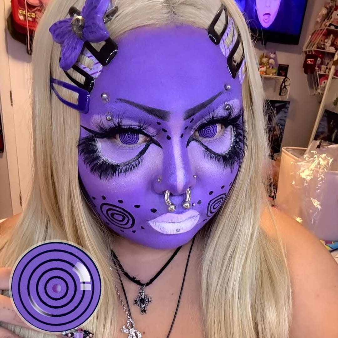 Purple Dizzy Doll eye Mini Sclera (Halloween) Contact Lenses(17MM)