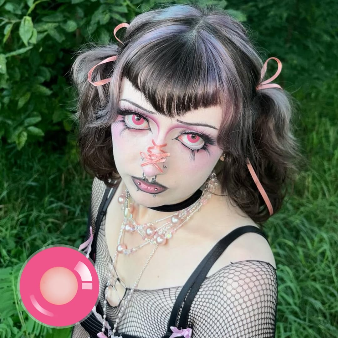 Unikittie's Pure Pink Colored Contact Lenses