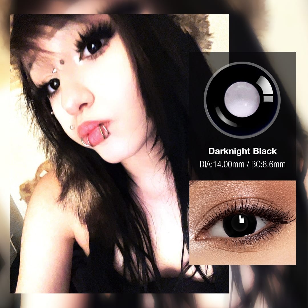 Linn's Dollie Darknight Black Contact Lenses