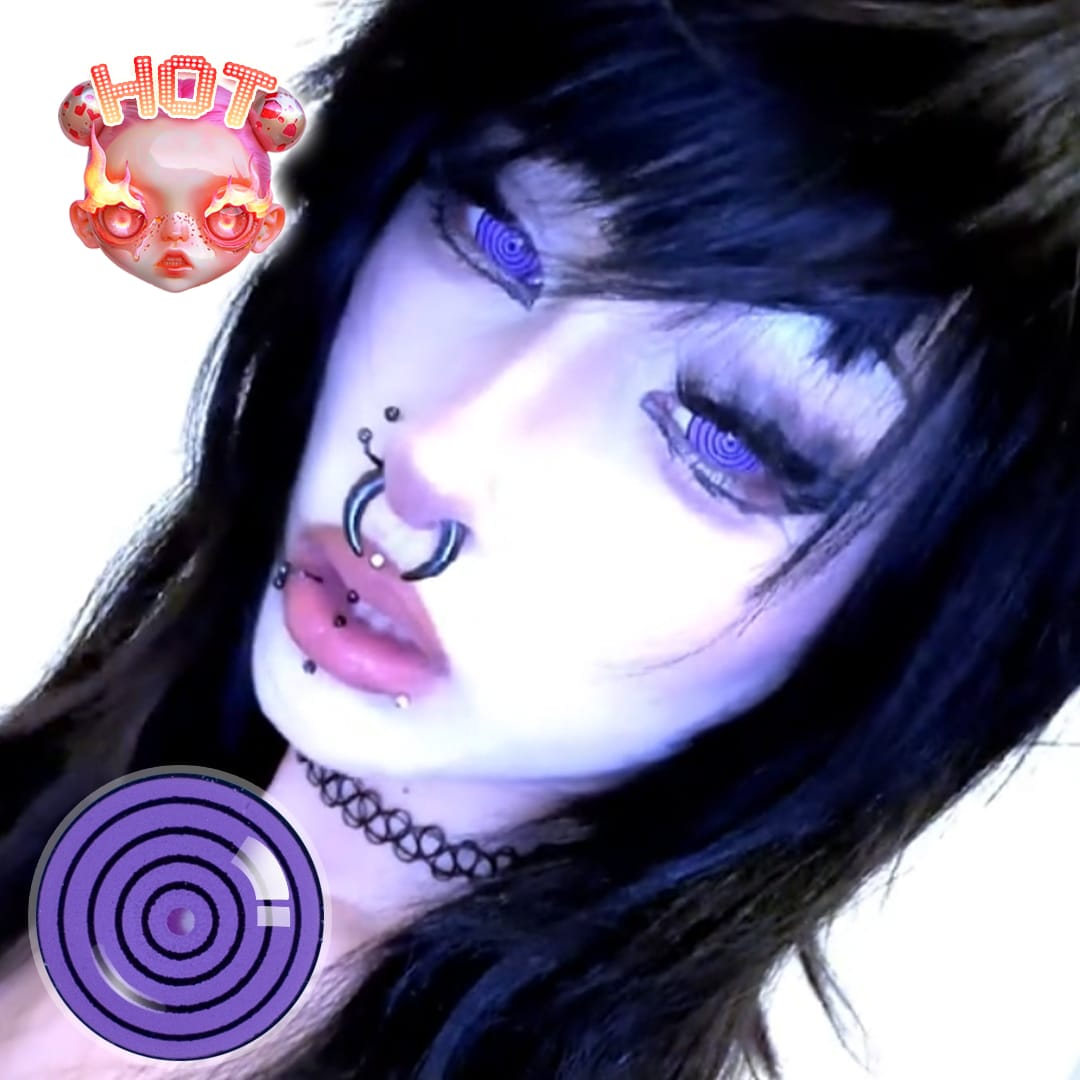 Imnotafed Purple Dizzy Doll eye Mini Sclera Contact Lenses(17MM)
