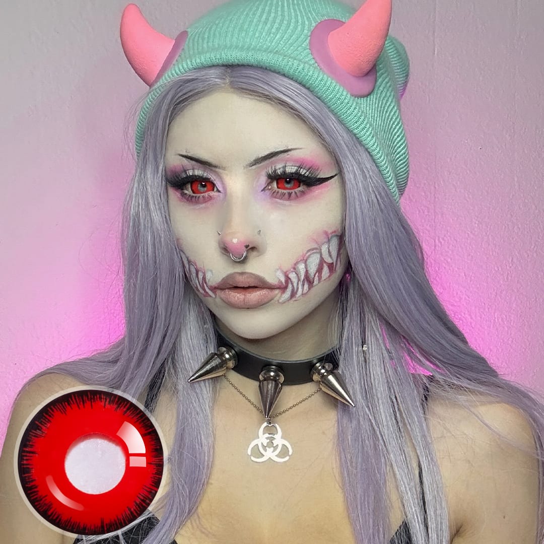 Violet's Nightmare Mini Sclera (Halloween) Contact Lenses (17MM)