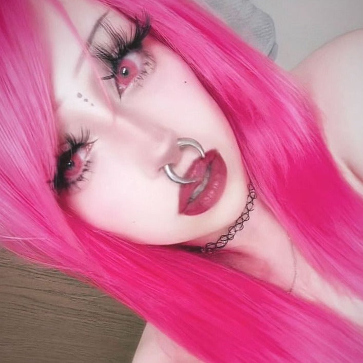 Pure Pink Colored Contact Lenses