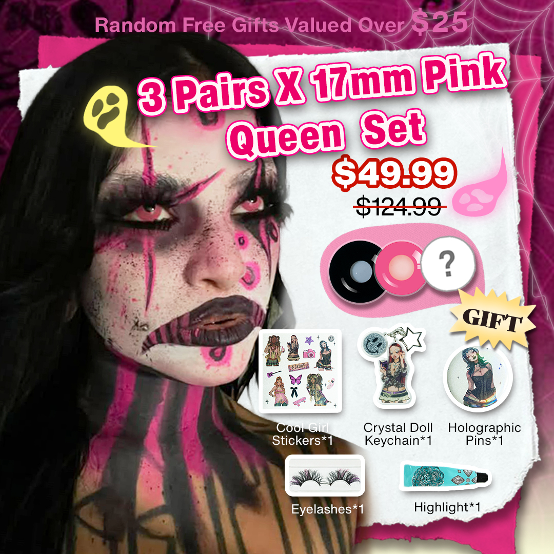 3 Pairs X 17mm Pink Queen Set | Enlarge (Customized✨)
