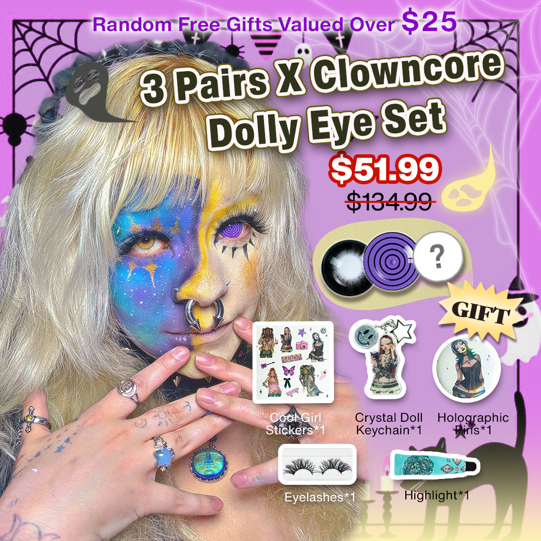  3 Pairs X Clowncore Dolly Eye Set | Enlarge (Customized✨)