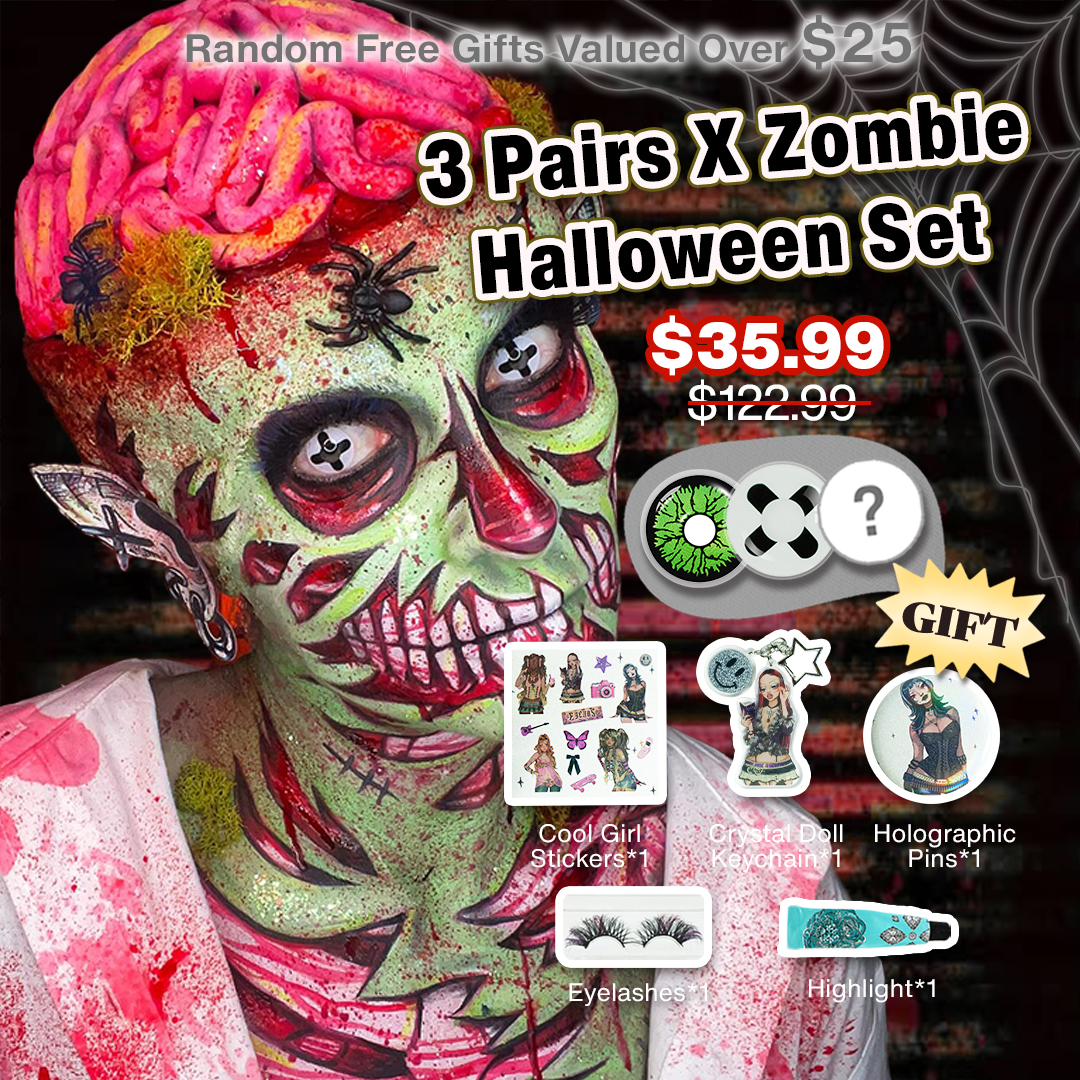 3 Pairs X Zombie Halloween Set (Customized✨)