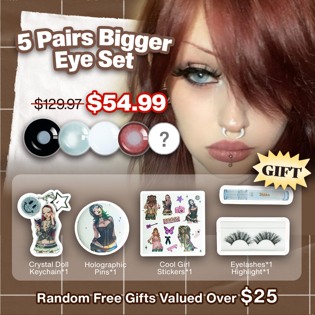 5 Pairs X Bigger Eye Set (Customized✨)