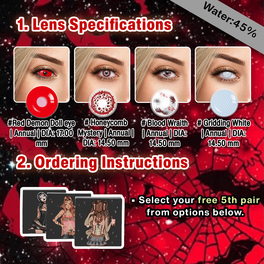 5 Pairs X Scary Clown Halloween Set | 17mm (Customized✨)