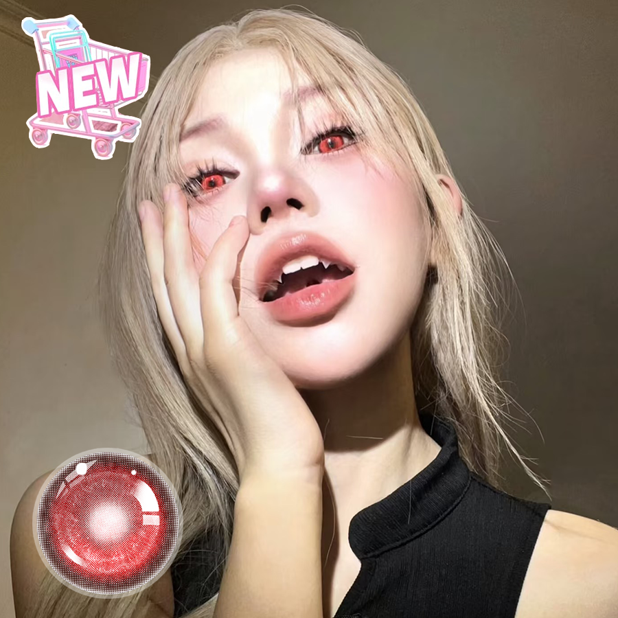 Raspberry Fizz Red Contact Lenses