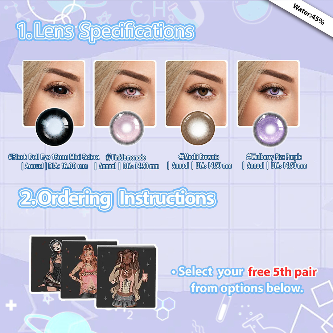 Back to School X 5 Pairs Purple Dolly Eye Set | Bigger | 16mm (Customized✨)