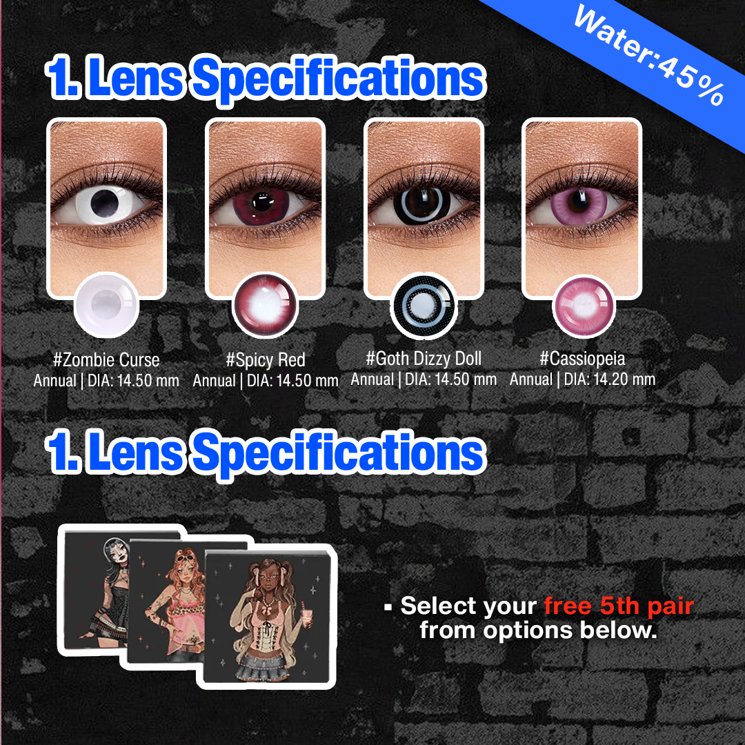 5 Pairs X Kawaii & Cosplay Set (Customized✨) 