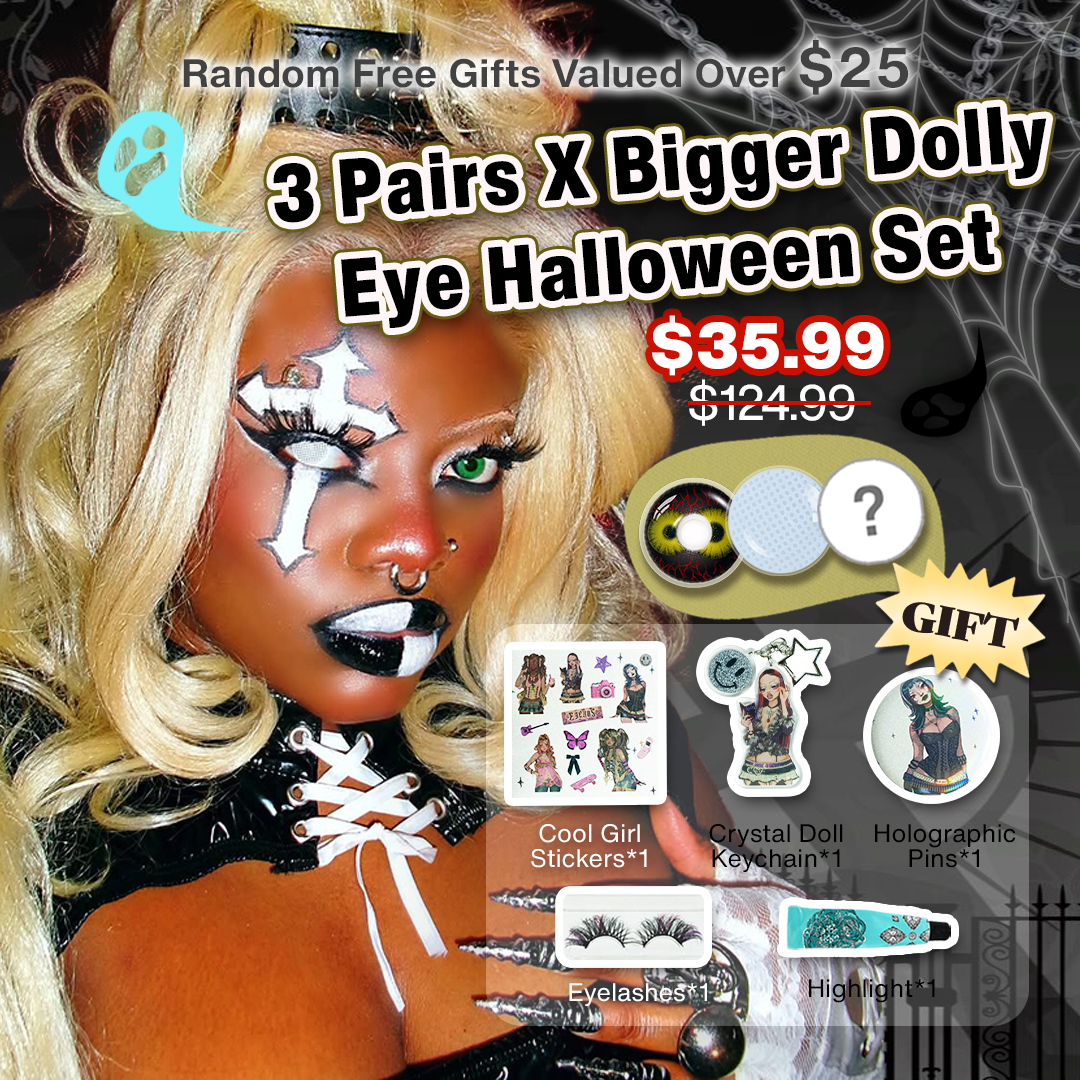 3 Pairs X Bigger Dolly Eye Halloween Set | Enlarge (Customized✨)