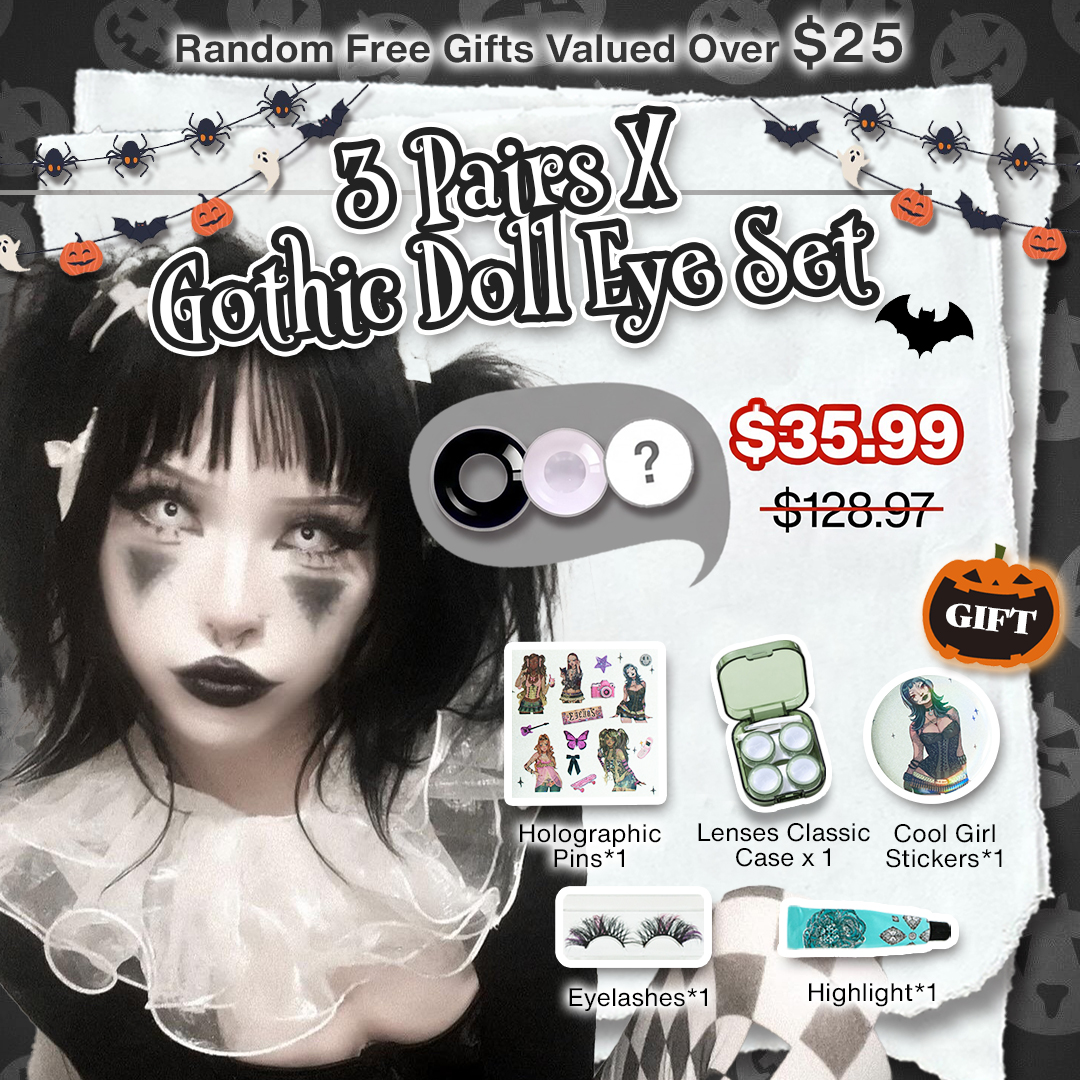 3 Pairs X Gothic Doll Eye Set (Customized✨)
