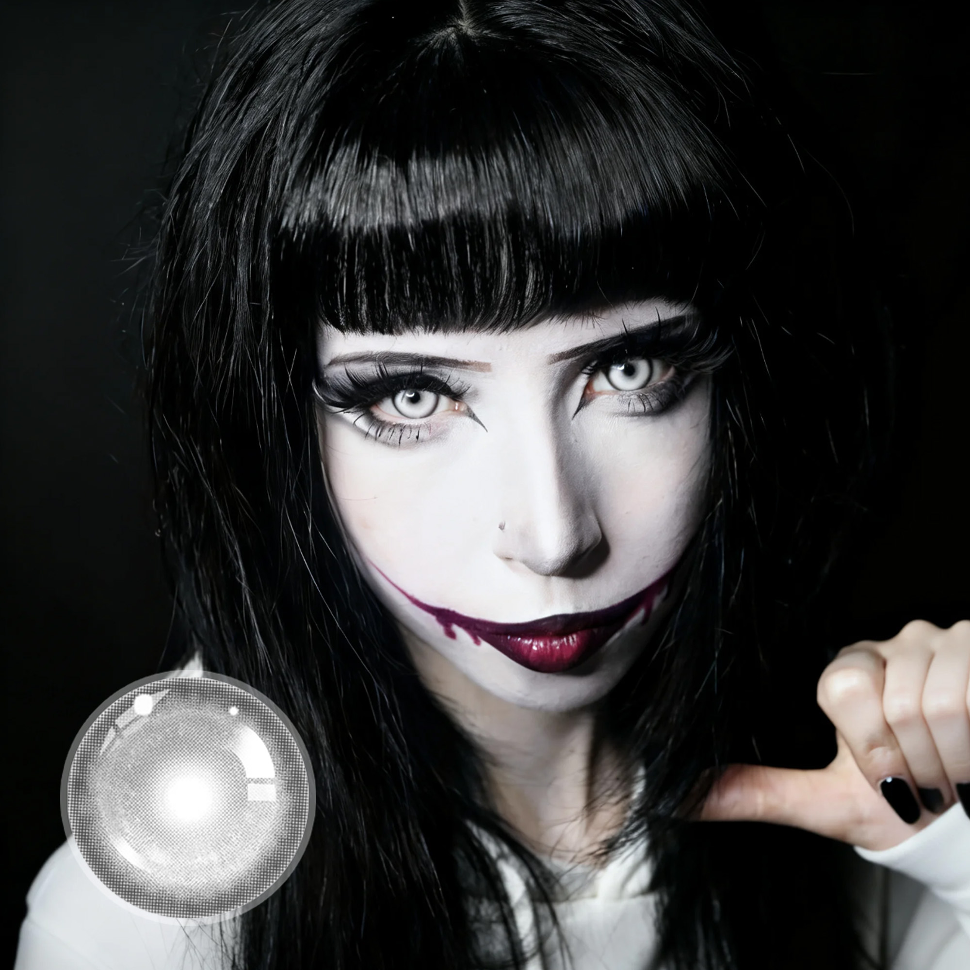 𝔅𝔢𝔩𝔩𝔢 X Coconut Ash Grey Contact Lenses