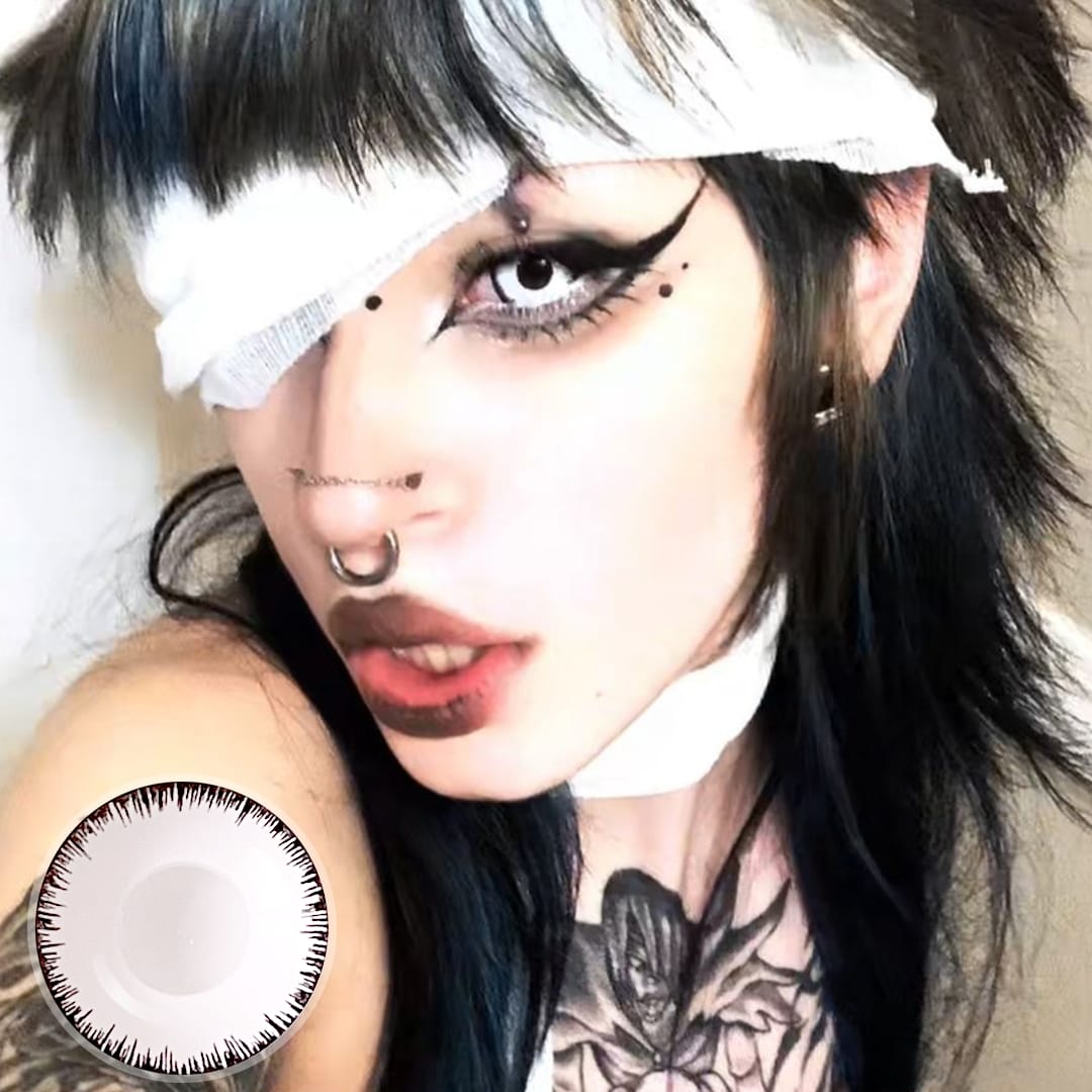 Puke Skeleton Doll Eye Mini Sclera Contact Lenses (17MM)