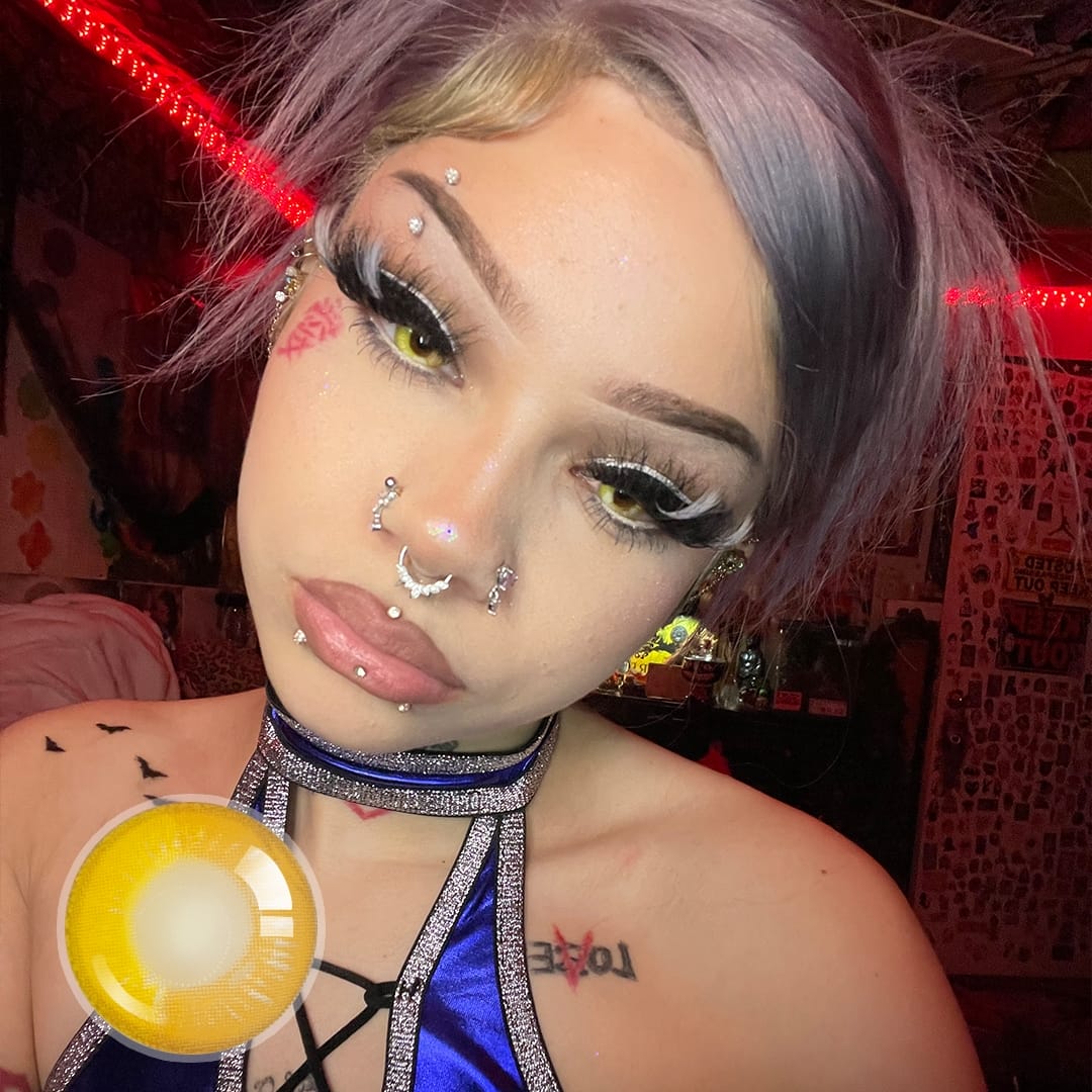 Sweety Anime Yellow Colored Contact Lenses