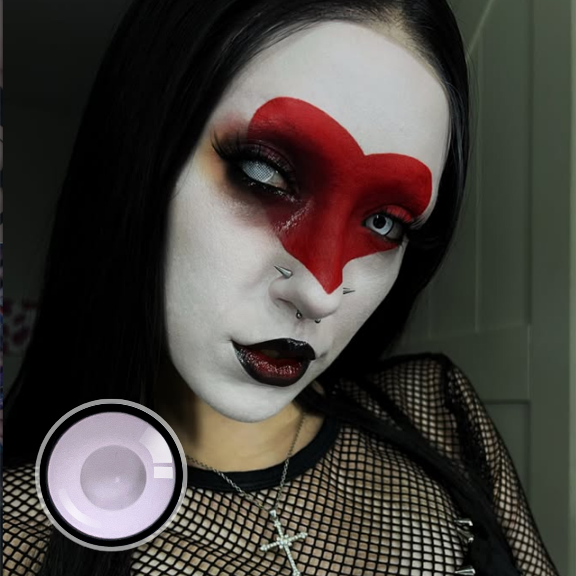 spookybabeex X Vampire White Contact Lenses