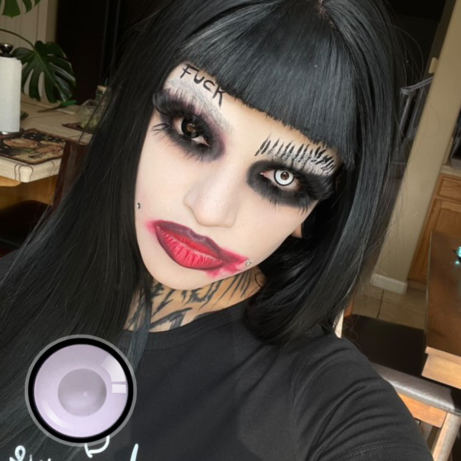 Keezh' Vampire White Contact Lenses