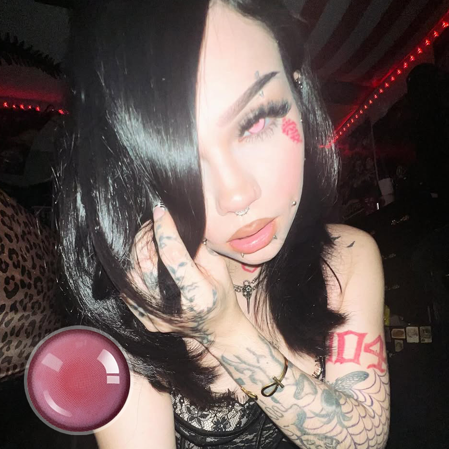 Keezh's Pink Mist Blind Contact Lenses
