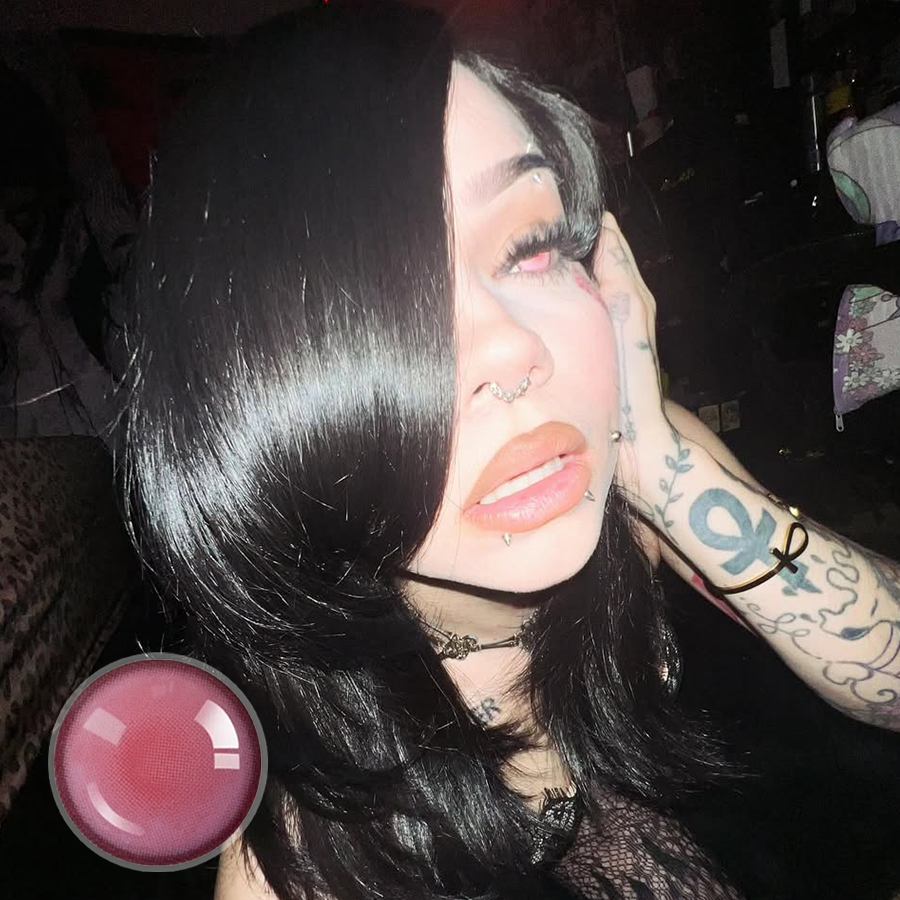 Keezh's Pink Mist Blind Contact Lenses