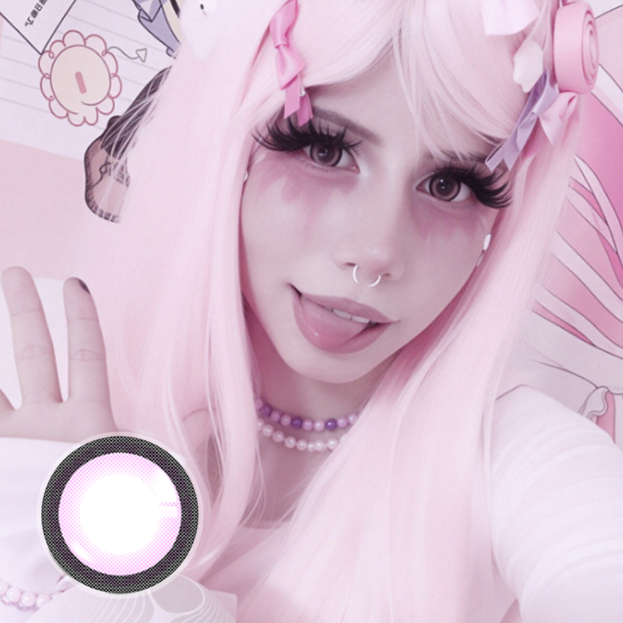 mewypuff X Ribbon Curse Contact Lenses