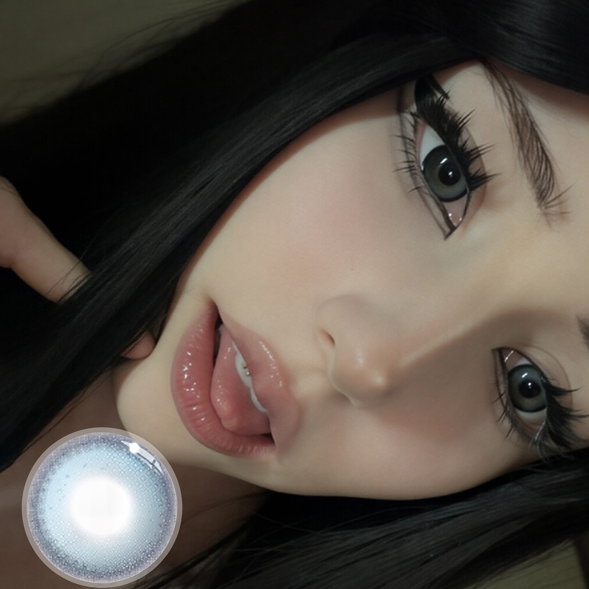 hackdolls X Airy Blue Contact Lenses