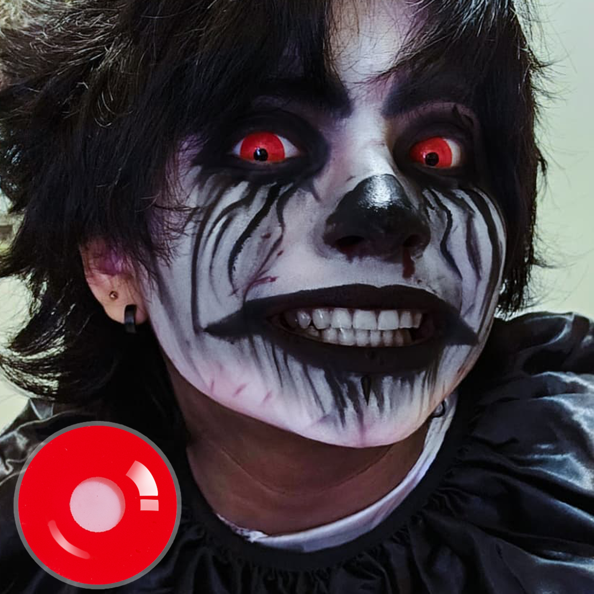 volatilenick X Red Demon Doll Eye Mini Sclera Contact Lenses (17MM)
