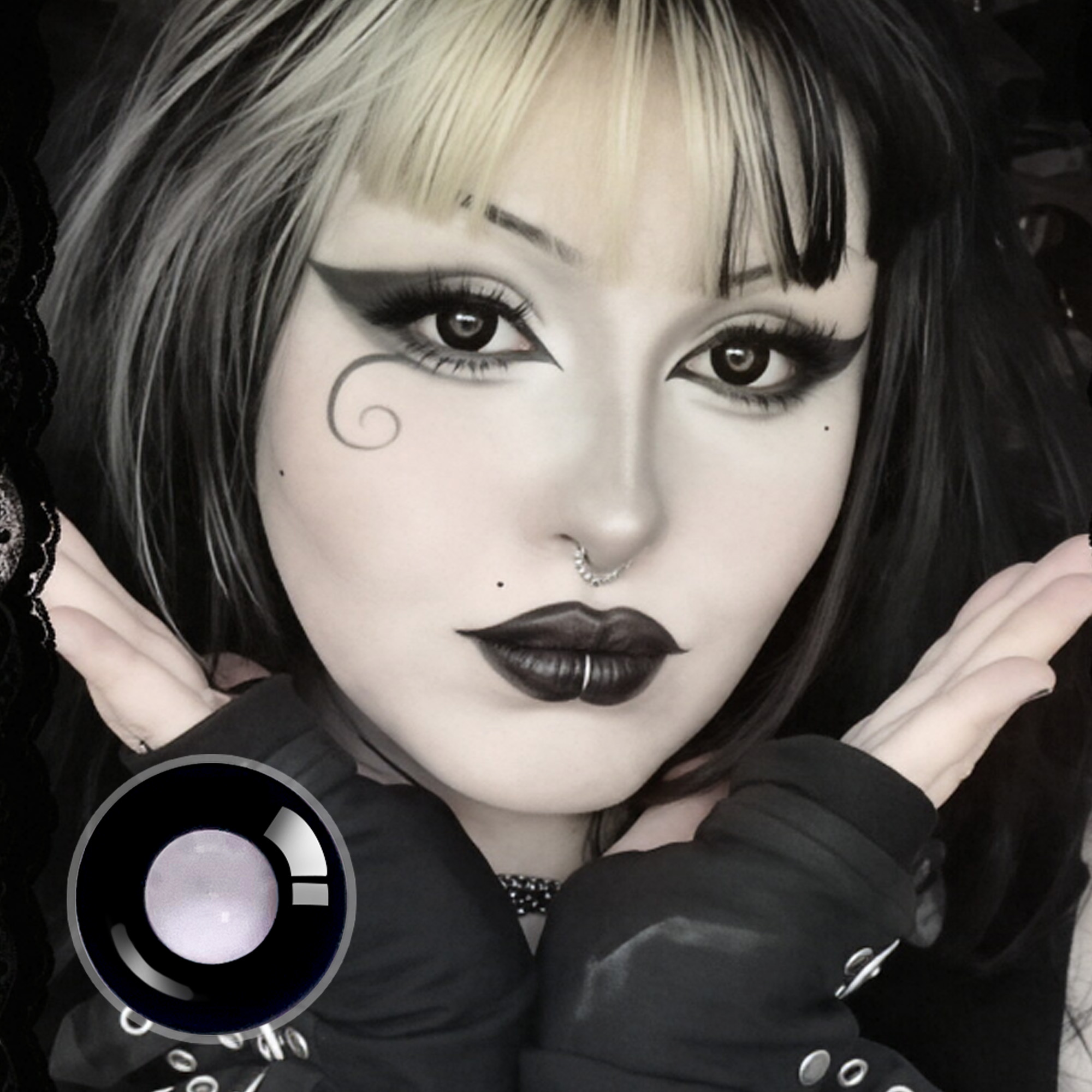 suesinparties X Dollie Darknight Black | Bigger Eye | Dolly |14mm | 1 Year