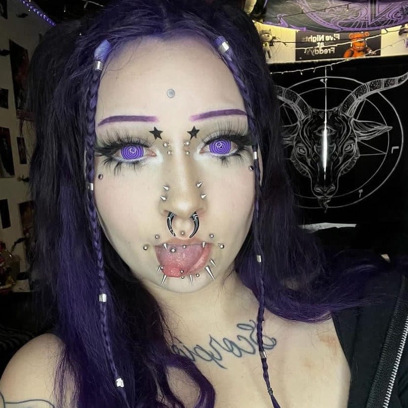 Imnotafed Purple Dizzy Doll eye Mini Sclera Contact Lenses(17MM)