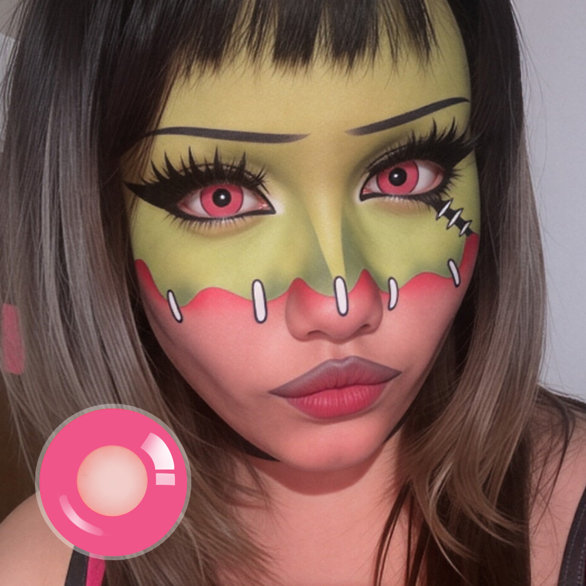 sushi_gurrly X Pure Pink Colored Contact Lenses