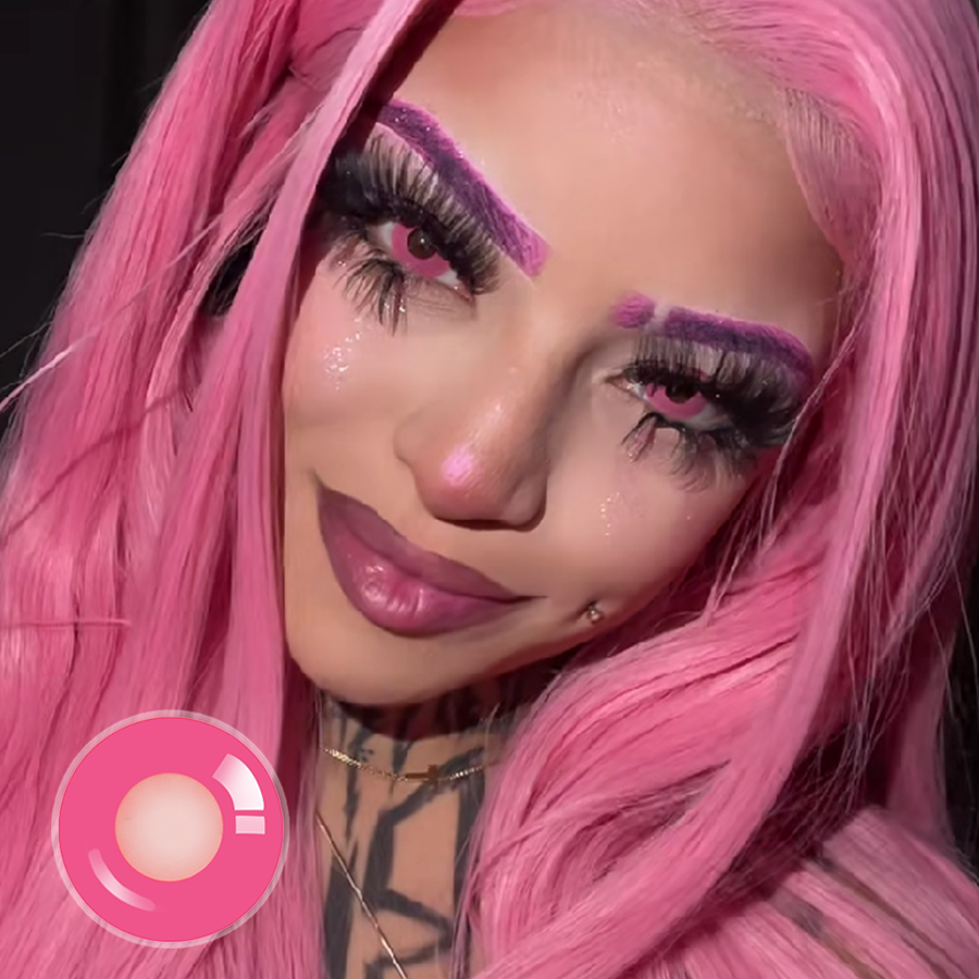 Keezh's Pure Pink Colored Contact Lenses